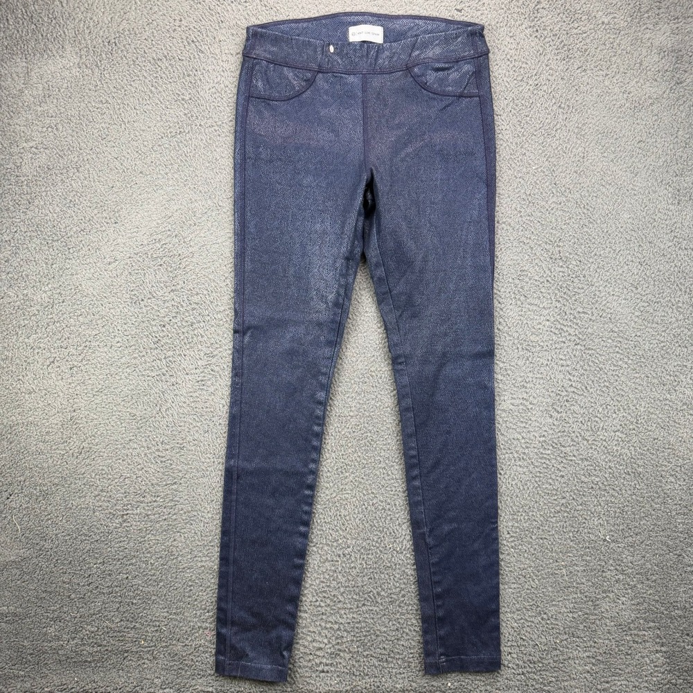 AG Adriano Goldschmied Knit Luxe Denim 3D Diamond Navy Skinny Pants Size 27